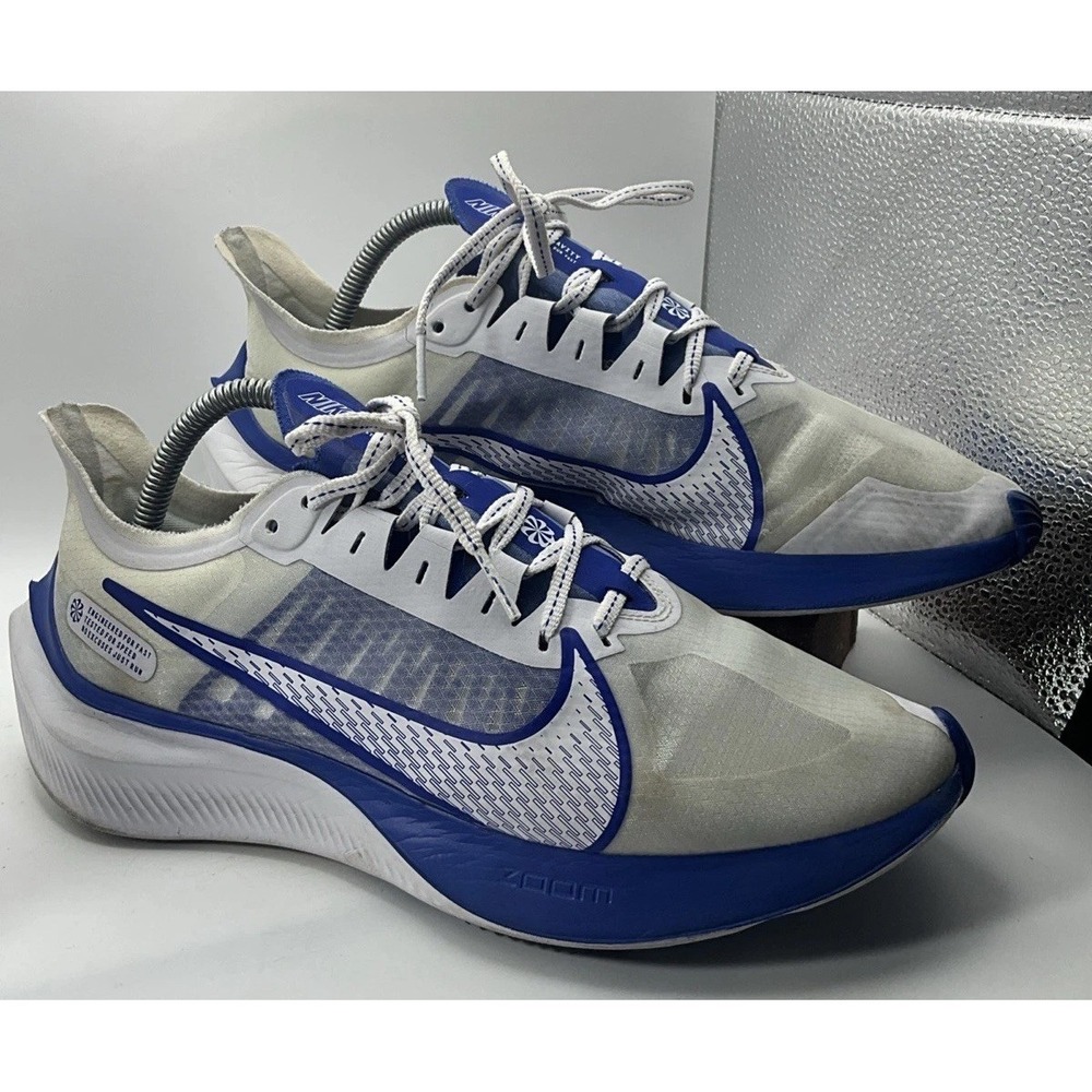 Nike Zoom Gravity Running Shoes Sneakers Mens Size 8,5 White Racer Blue Athletic